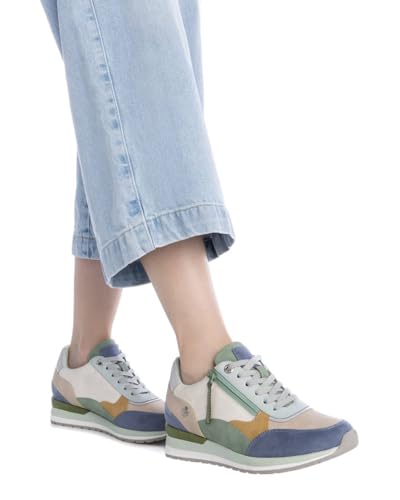 Refresh Para Mujer. 17263003-JEANS Zapatillas De Piel 172630 Multicolor (36), Plano, Cordones, Cremallera, Casual - 2