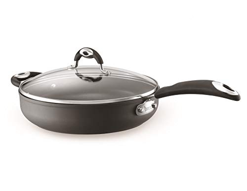 Bialetti 0F7T6028 Duratek - Sartén extra profunda (con 2 asas) y tapa, 28 cm, apta para...