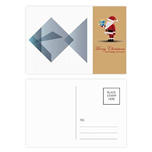 Cartes postales poisson abstrait style origami lot de 20 pièces pour correspondance