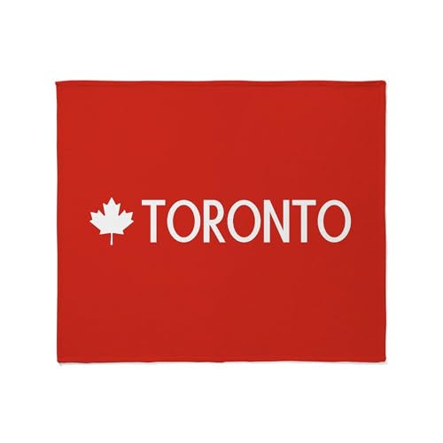 CafePress Toronto (White Maple Leaf) Throw Blanket Super Soft Fleece Plush Throw Blanket, 60"x50"