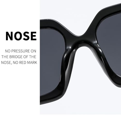 Mode polygone lunettes de soleil au design géométrique et chic rétro