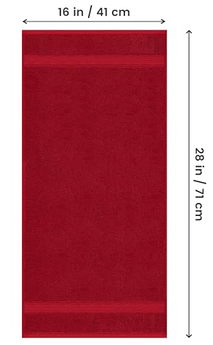 Image of Utopia Towels 6 Pack Premium Hand Towels Set, 16 by 28 inches, 100% Ring Spun Cotton, Ultra Soft and Highly Absorbent 600GSM Towels for Bathroom, Gym, Shower, Hotel, and Spa, Red