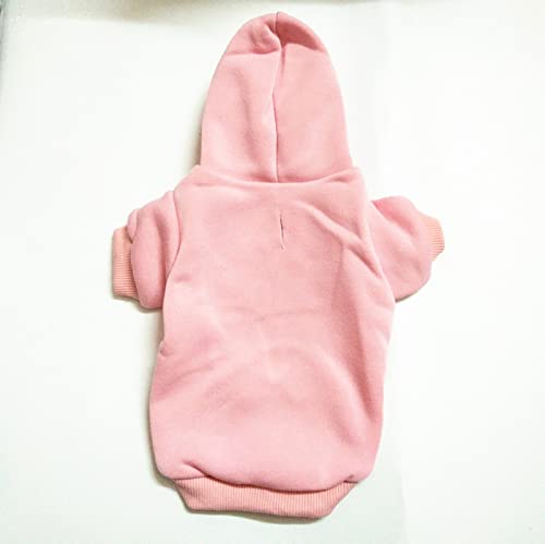 OHANAOhana Winter Hoddy - Solid Colors Monochromatic T-Shirt With Sleeves For Cats And Dogs Pink Small Size, Pcw0002/03