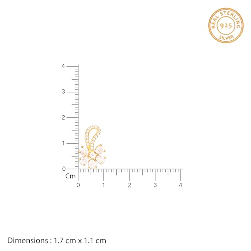 Image of GIVA 925 Silver Golden White Floral Damsel Earrings| Drops to Gift Women & Girls | With Certificate of Authenticity and 925 Stamp | 6 Months Warranty
