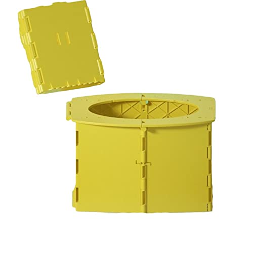 Plus Nao(プラスナオ) 折りたたみ式おまる 携帯トイレ ポータブルトイレ トイレトレーニング 簡易トイレ 子供用 子ども用 折り畳み コンパ - イエロー