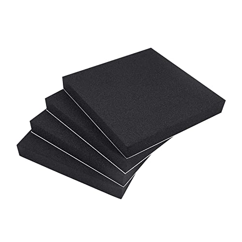 MAGZO Foam Pad 3/4 Inch Thick X 6 Inch Long X 6 Inch Wide, Self Stick Neoprene Adhesive Foam Padding Shockproof (4Pcs)