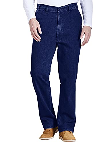 HIGH-Rise Denim Straight Leg Jeans - Elasticated Stretchy Cotton