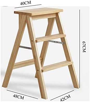 Tabouret haut pliant et chaise multifonction blanche pour la maison - 2
