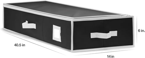 Premium Wrapping Paper Organizer Storage | Gift Wrap Holder With Extra Pockets for Christmas Decorations, Reinforced Handles, Heavy Duty, Ultra-Durable, Tear-Proof Fabric - Fits Up to 27 Rolls (Black)