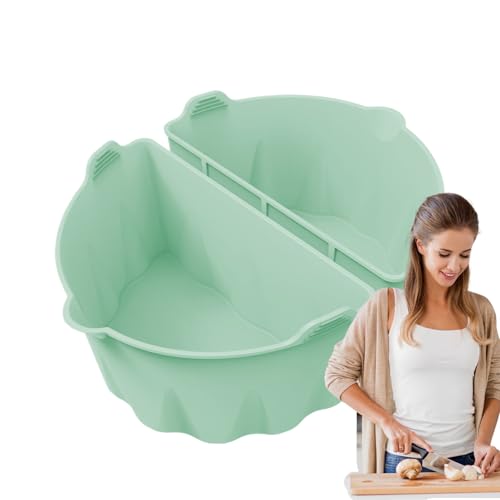 Qiwieod Funda de Silicona para Olla de Cocción Lenta | 1 Par Accesorio de Cocina | Divisor Reutilizable de Silicona para Olla de Cocción Lenta,Para Verduras Sopa Pollo Pescado Camarón Patata