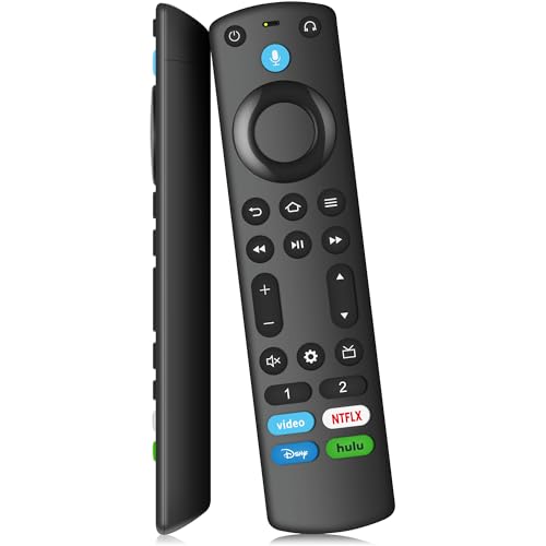 Image of Replacement Voice Remote Control Fit for Fireseries TV Cube, TV Stick (Lite, 4K Max, 4K, HD), Smart TV (3rd Gen), for Omni Series, Insignia /Toshiba /Pioneer /Hisense Smart TVs