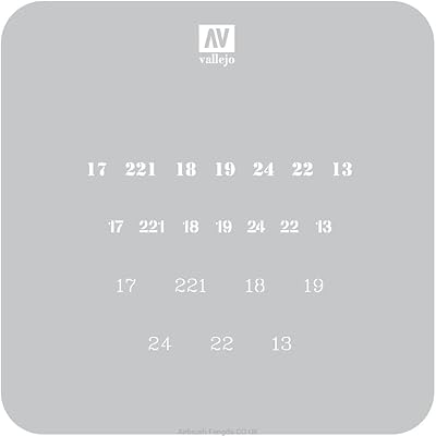 Vallejo Hobby Stencil: AVF Markings - Soviet Numbers WWII