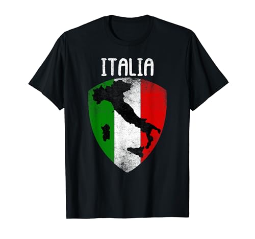 Italy flag Italia Map Italian Retro Distressed vintage Camiseta