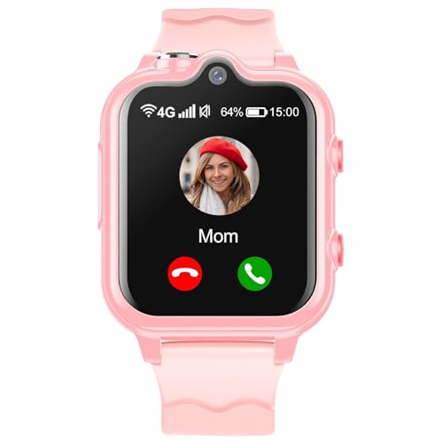 Smart Watch for Kids - 4G GPS Watch With WiFi, SMS, Call, Voice Video Chat, Bluetooth, Audio Recording, Alarm, Pedometer - Christmas Birthday Gifts for 4-16 Students