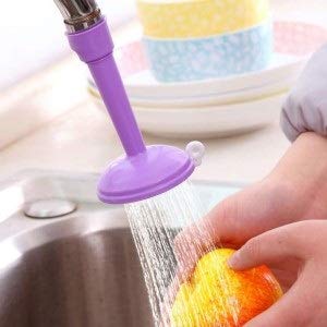 yutiriti1 PC Adjustable Rotatable Water-Saving Faucet Extender Valve Anti Splashing Purifier Kitchen Tool - Random Color