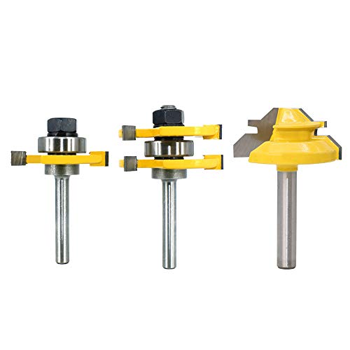 Router Bit 1/4 Inch Shank 45 Degree Lock Miter Woodworking Tools Kit Joint Wood Milling Saw Cutter Set For Home Improvement And Diy #TOP2