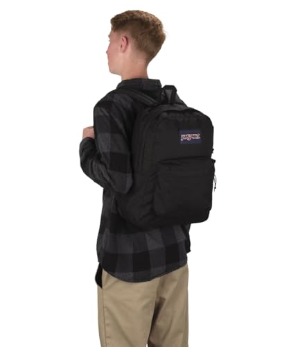 jansport superbreak one backpacks - durable lightweight bookbag with 1 main compartment front utility pocket with built-in organizer - premium backpack black