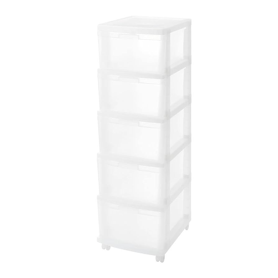 Amazon｜カインズ(CAINZ) スリムチェストN 5段 クリア 幅34cm