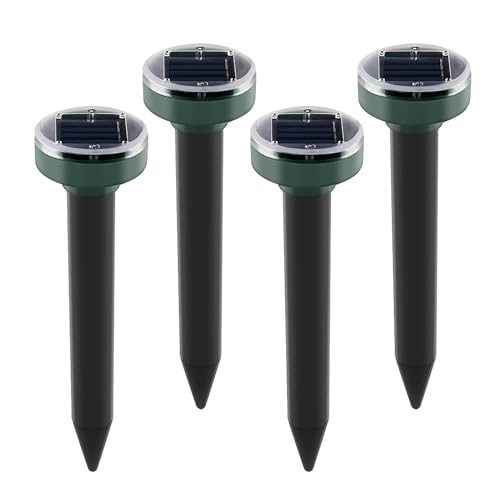 ALLOMN Solar Mole Repellent, 4 Pack