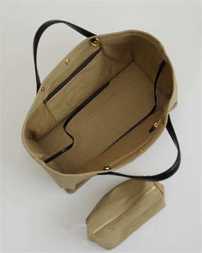 Bolso grande de lona patchwork para mujer miniatura 6