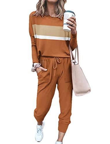 Bofell Sweatsuit Sets for Women Cozy 2 Piece Outfits Lounge