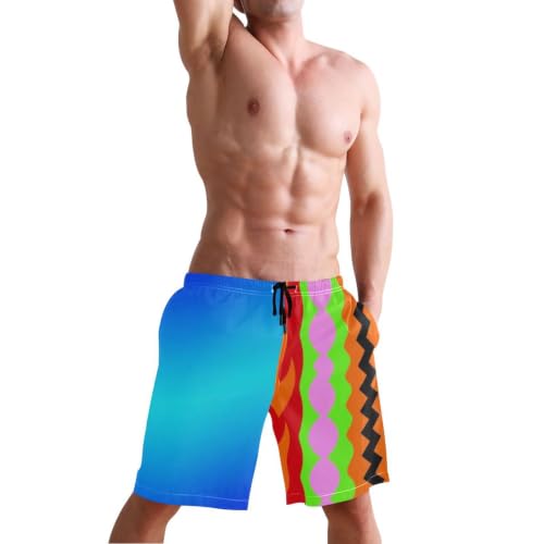 Short de bain avec compression de 20,3 cm 22,9 cm long extensible pour surf rétro - 5