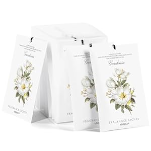 MYARO Scented Sachet House Air Freshener – 12 Pack Long Lasting Gardenia Fragrance Deodorizer for Home Closet Drawer Car