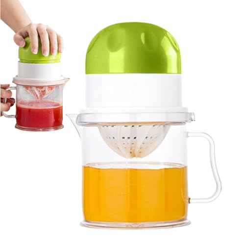 手動ジュース絞り器 - 450ml 小型レモン絞り器,オレンジ プレス キッチン ガジェット,寮 ジム キャンプ 朝食バー ピクニック 旅行 レストラン対応