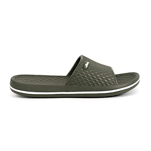 Image of FUNKYMONKEY Men's Shower Slides - Non Slip Quick Drying Sandals for Men - Lightweight Pool Beach Bathroom Slippers Indoor Outdoor