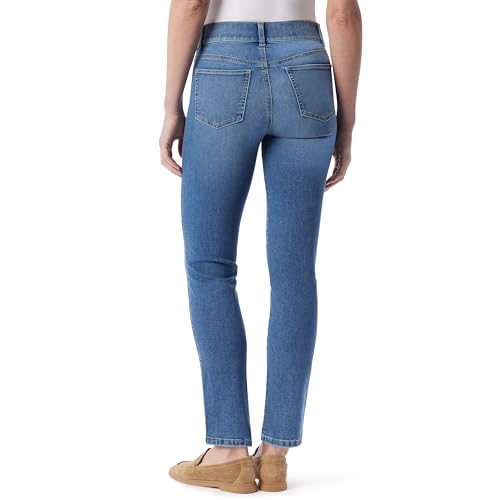 Image of Gloria Vanderbilt Womens Shape Effect Pull on High Rise Straight Leg Jean Standard