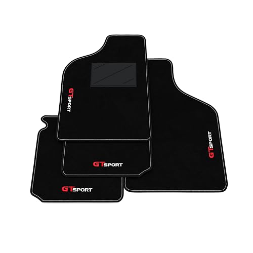 Set de Tapis de Voiture compatibles avec Alfa Romeo 33 1983-1994 | Tapis sur Mesure en Moquette, Broderie GT Sport, sur Mesure