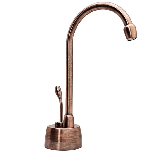 Image of Westbrass A271H-11 Velosah 9 inch 1-Handle Hot Water Dispenser Faucet with Thermostatic Hot Water Tank, Antique Copper