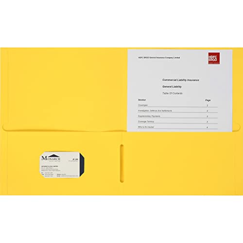 Portefeuille de rapports Jaune 62839 pour documents d'entreprise