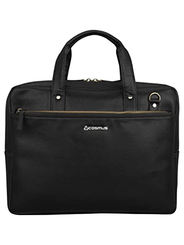 Image of COSMUS Scarlett PU Leather Sleek Laptop Bag fits up to 15.6 inches Laptop Messenger Office Bag for Men