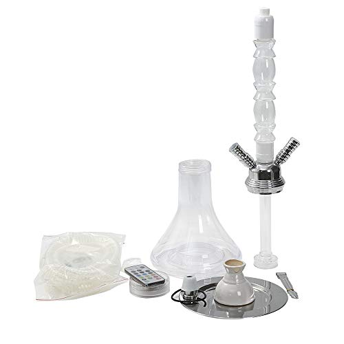LSZ Shisha-Set Acrylhukas Shisha Set mit Zubehör Doppelschlauch LED Leichter Haken Shisha Shisha Shisha-Set – Bild 4