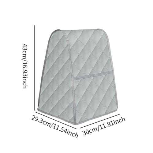 Funda para batidora de pie gris con bolsillos para accesorios 4