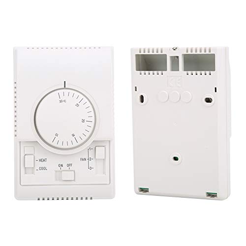 Controlador de Temperatura Mecánica Aire Acondicionado de Aire Montado en la Superficie Termostato 10-30 ℃ AC220V Control Central Air Acondicionamiento Bobina Válvula Eléctrica