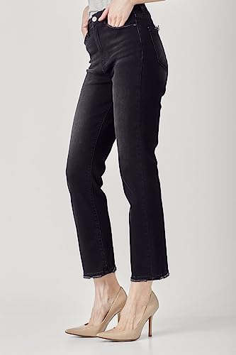 SALT TREE Risen Jeans - High Rise Crop Straight Jeans - RDP52503