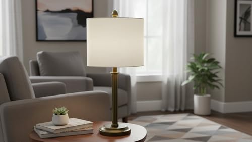 Image of Aspen Creative 31105 Transitional Drum (Cylinder) Shaped Spider Construction Lamp Shade in Off-White, 12 inch Wide (12 inch x 12 inch x 10 inch)