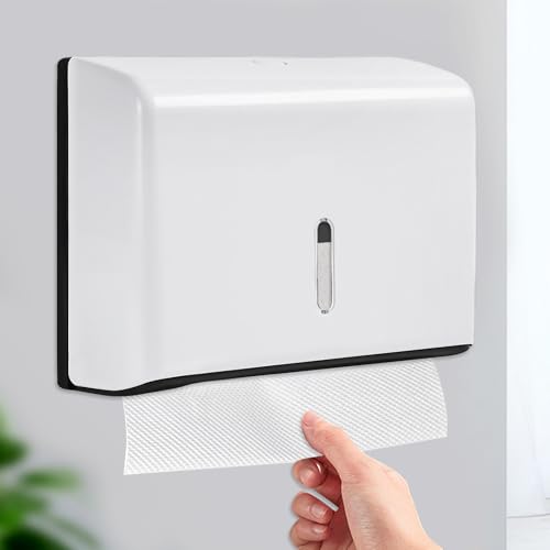 Papierhandtuchspender Wandmontage, Handtuchspender für Papierhandtücher, 200 Blatt Z-Falz & Multifold, Papierspender für Badezimmer & Küche