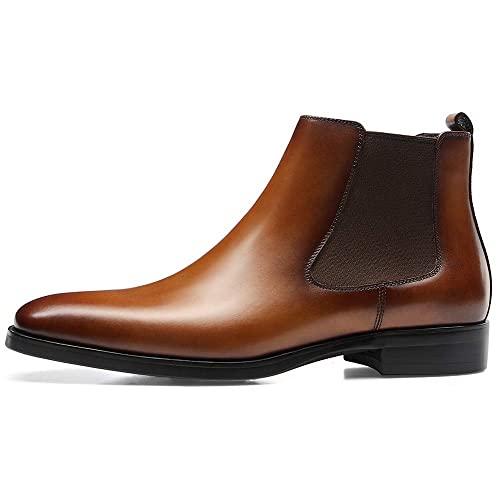 Image of GIFENNSE Mens Chelsea Boots Leather Dress Boots for Men