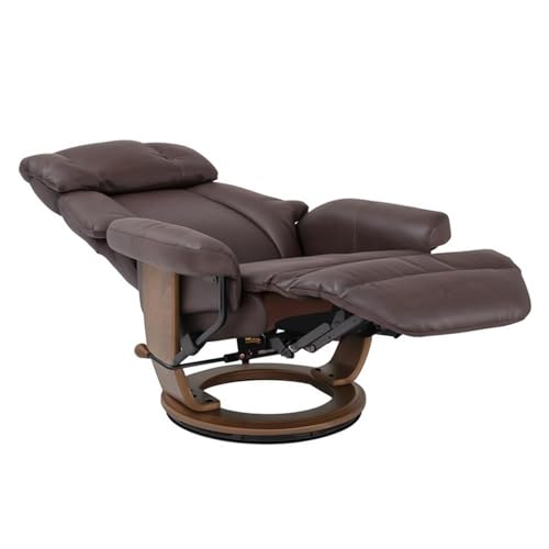 Sillón reclinable moderno tela marrón miniatura 5