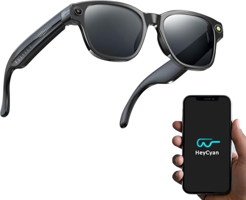 tulilut Gafas Inteligentes IA con Cámara 8MP, Potenciadas por AI ChatGPT, Lentes de...