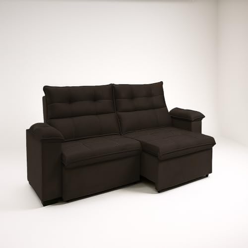 Sofá Compacto Aconchegante 2 Lugares Reclinável e Retrátil Bel Ve...