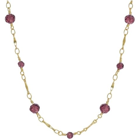 1928 Jewelry Amethyst Beaded Necklace Cover