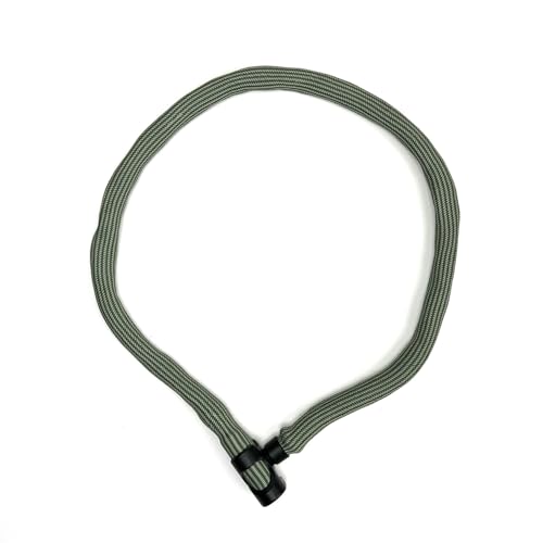 ABUS Bike Packing Key Type Chain Lock Heavy Duty Nylon Sleeve Uses Ivy TEX 24.3-24.3 - 43.3 inches (6210 cm), 43.3 inches (110 cm), Chain