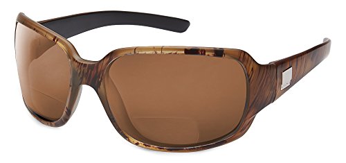 Suncloud Cookie Polarized Bi-Focal Reading Sunglasses in Matte Tortoise Backpaint with Brown Lens +2.50