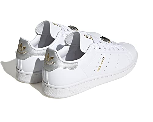 Image of adidas Stan Smith W, Women's High Top Sneakers, White Silver Grey Off Met Light Gold Met, 8 US
