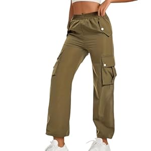 Generisch Schnelltrocknende Cargo-Hose Olivgrün Damen