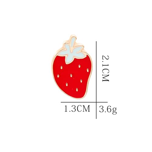 A Small Strawberry Enamel Pin Hat Coat Bag Decoration Delicate Cartoon Badge Jewelry for Girls Women2
